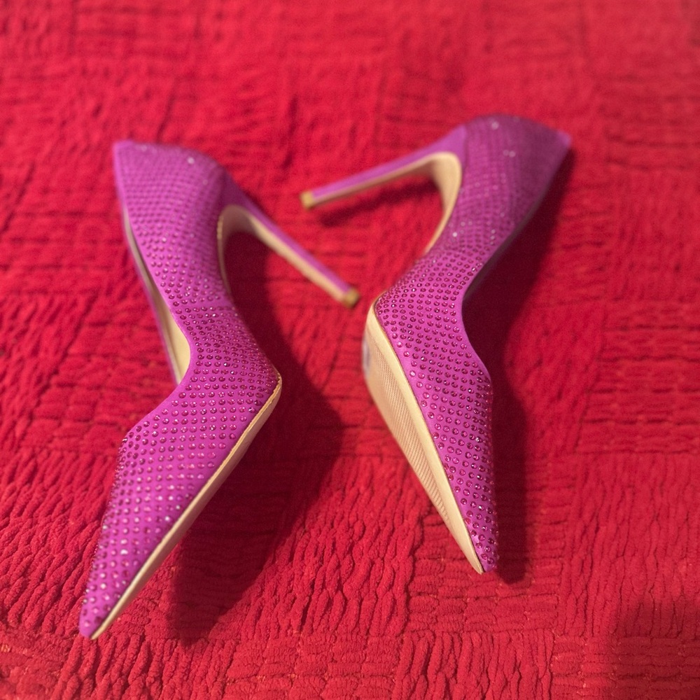 NWT Schutz gorgeous hot sexy magenta pink rhinestone encrusted go get ‘em heels - Picture 13 of 14
